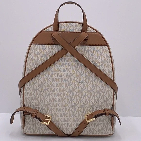 MICHAEL KORS Kenly Medium Backpack Signature Vanilla Bag - Picture 15 of 16